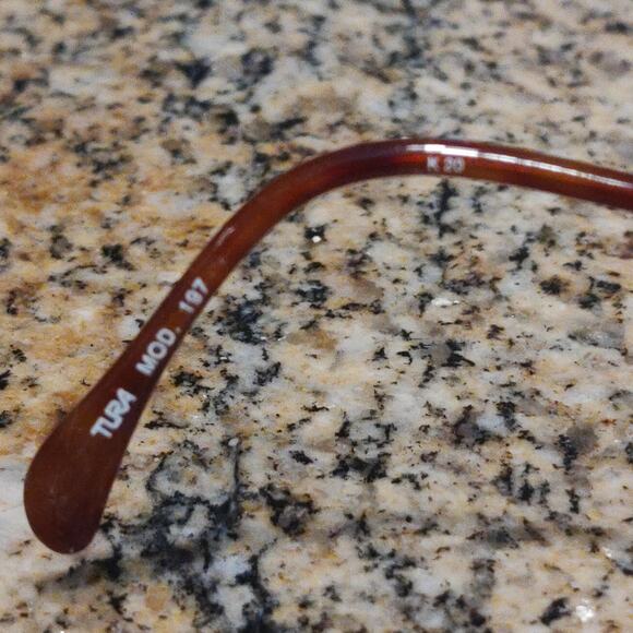 Vintage Tura 197 Eyeglasses Oval Bronze Frame 45-20-145 Made in Italy Unisex Ret - Picture 9 of 13